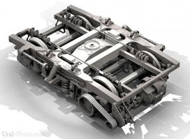 То, что автор ролики принимает за "прокачку", является тележкой вагона КВЗ-ЦНИИ