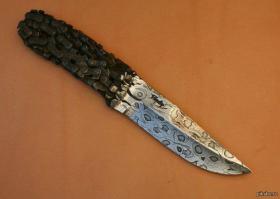 Цельнокованый нож из цепи от бензопилы