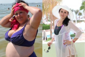 Обратите внимание на 2-е и 3-е фото, на руки, объем уменьшился раза в 2, кожа утянулась?
Это скорее из серии после свадьбы/до свадьбы