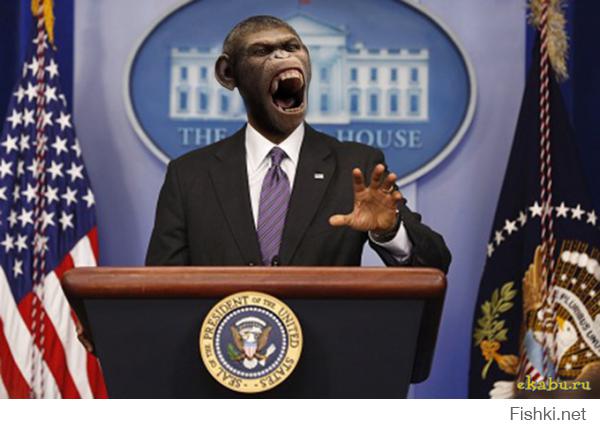 Недавно президент США снялся в фильме "Планета обезьян: Революция". Там он сыграл одну из главных ролей: обезьяну по имени Коба.