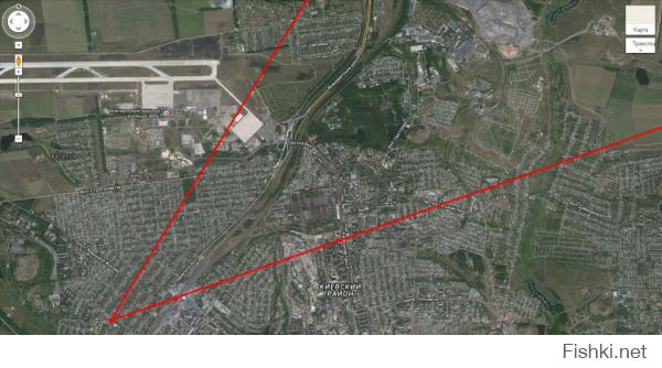 Дальше маркировать становится сложнее, погрешность увеличивается. Но появляется новый маркер аэропорт и озеро.