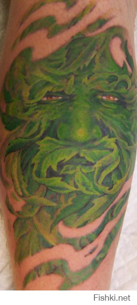 у меня на руке в этом стиле тату, но это не древень называется, а Зеленый человек, в вики есть статья даже