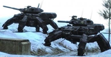 Российская бронетанковая кавалерия форсирует ров укропии