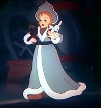 Снегурочка из мультфильма "Когда зажигаются ёлки" (1950 г.)