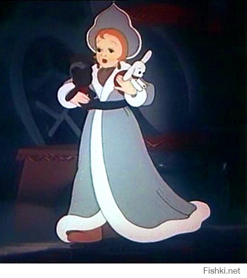 Снегурочка из мультфильма "Когда зажигаются ёлки" (1950 г.)