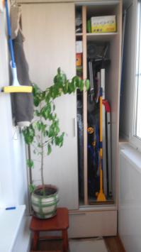 ну так он там не стоит, просто жена туда поставила на время)))
на обратной стороне балкона, кстати, сделал купе, примерно с теми же затратами