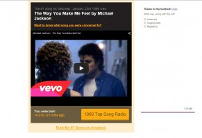 Узнайте какая песня была мировым хитом в день вашего рождения!