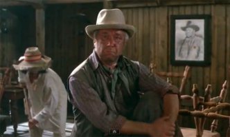 Ах ты скунс вонючий!!..я целый месяц торчу на своём ранчо без капли виски, а ты подсовываешь мне воду!!! ублюдок несчастный, койот и сын койота!!!