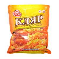 сам кляр в азиатском стиле (то есть - пышный и хрустящий) сделать очень просто:
 берется вот такой в готовом виде, замешивается на сильногазированной (это важно) воде до состояния очень густой сметаны, подсаливается (либо подслащается) и сильно охлаждается перед жаркой. Масла наливается очень много (сантиметра два-три), оно сильно раскаляется. Именно из-за большой разницы температур кляра и масла он получается пышный.
Я люблю филе красной рыбы в таком делать или колечки кальмара. Еще важно каждый кусочек закидывать отдельно, чтобы все в одну кашу не превратилось.

P.S. Но кленовые листья - это пусть азиаты жрут!