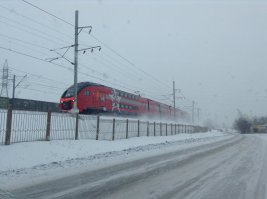 Аэроэкспресс новый на испытаниях в щербинке