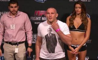 Боец, вышедший в футболке с Путиным победил американца