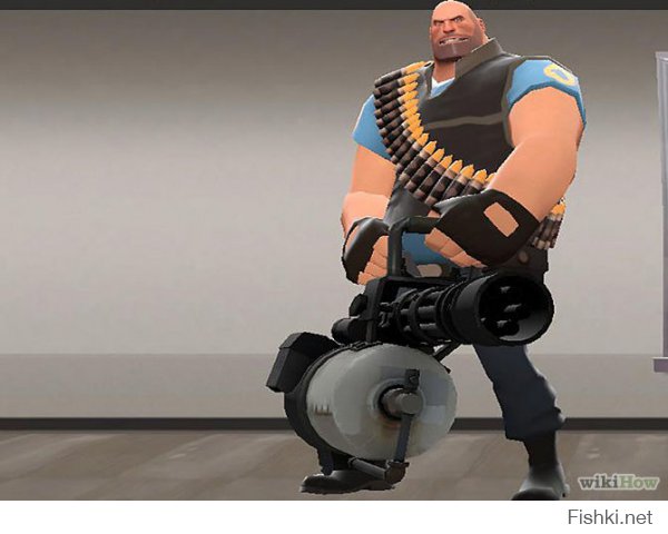 Не знал что пулемётчик из игры  team fortress 2 ещё снимается в мувиках)))