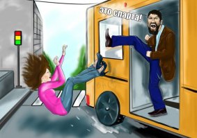 Нeудачная попытка девушки спрыгнуть с 9 этажа!