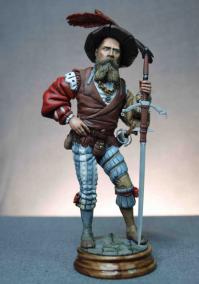 Меч ландскнехта (скорее всего имеется в виду эспадон) весил максимум 4 кг. и носили его так называемые доппельсолднеры - ветераны ландскнехты, стоявшие в первой шеренге бойцов, прорубающие строй пикинеров противника, получающие двойное жалование за риск (откуда и название). Эспадон переносили либо в ножнах за спиной, либо на плече. Для более удобной работы с ним, незаточенный участок клинка перед гардой (рикассо) был обтянут кожей, чтобы можно было перехватывать клинок при выполнении фехтовальных приемов. Так как быстро выхватить двуручник из-за спины было невозможно, равно как отмахаться на ближней дистанции почти двухметровой дурой от более быстрого противника с более коротким клинком, на/за поясом носили тоже что-нибудь полегче и покороче - катцбальгер или гроссмессер. По мечам советую почитать Эварда Ошкотта - мужик не зря получил прозвище "магистр мечей".