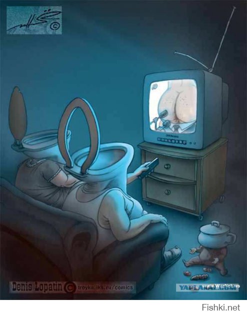 Укры смотрят телевизор....
