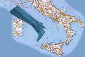 Сразу вспоминается Италия и сапог, хотя, конечно Италия не остров,