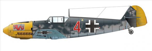 На схеме изображен не Me109G2, а Me109E, а вот схема вооружения действительно от G2 с мотор-пушкой. Сравните: слева Густав, справа Эмиль.