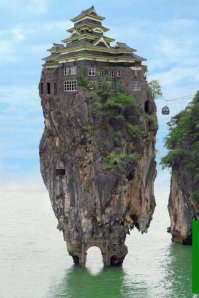 Скала дом или классный фотошоп.