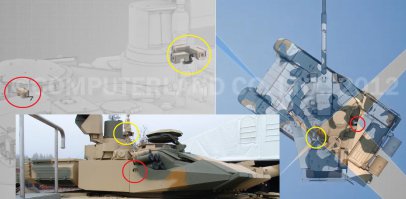 Я сильно сомневаюсь что камеры будут установлены прямо в корме танка где больше всего грязи и пыли. У Т90МС часть панорамных камер вообще над башней.