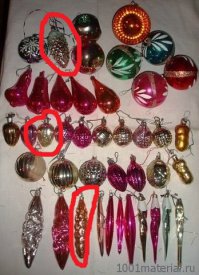 многие из этих игрушек и сейчас на нашей ёлке висят,кстати и самой ёлке уже 36 лет:)Например вот такие: