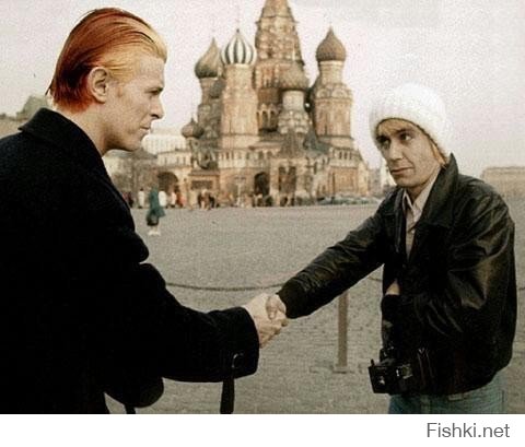Дэвид и Игги Поп на Красной площади. 1976