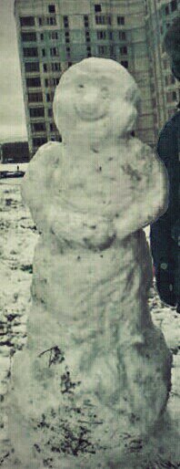 У меня добрый и грязный получился,тогда ещё снега мало было.