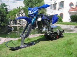 китайцы уже 5 лет на нашем рынке продают мопеды с комплектом.зима лыжи и гусеницы+лето 2 колеса.