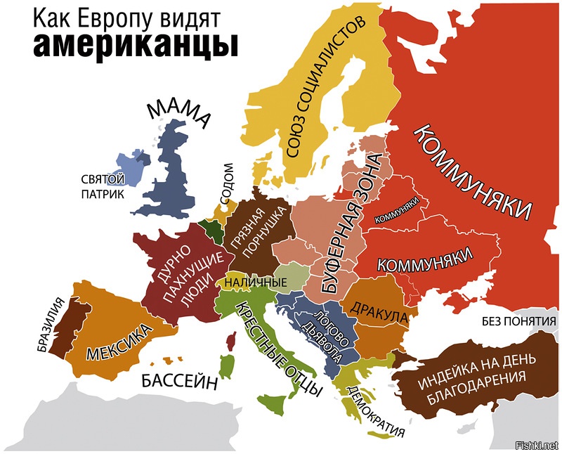 Карта россии глазами запада