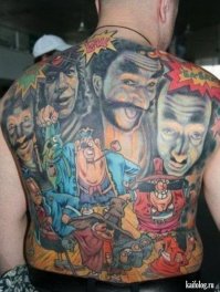 Тату поклонников кино, мультов и игр
