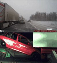 Водиле черного седана респект, избежал краш-теста.