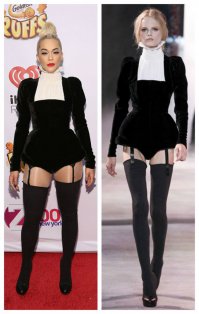 Да также примерно выглядят, только местами лучше, ибо имеют женские формы в отличие от вешалок.

Правда, где Гвинет Пэлтроу в розовом - это ужс, ибо это розовое гавно - гавно. У Риты Оры ляхи жирные, не нужно так себя оголять. И отдельное БУЭЭЭ силиконовой сраке Кардашьян((