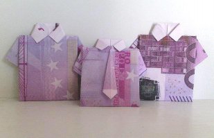 Делаю рубашки из купюр, тоже не трудно =)