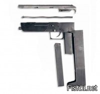 ПП-90 тоже уникальная разработка Тульского КБ. В сложенном виде пистолет-пулемет размером и формой напоминает металлический школьный пенал размером 270х90х32 мм.