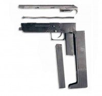 ПП-90 тоже уникальная разработка Тульского КБ. В сложенном виде пистолет-пулемет размером и формой напоминает металлический школьный пенал размером 270х90х32 мм.