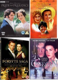 Экранизации, которые в первую очередь полюбились девушкам и дамам. "Гордость и предубеждение"(ох, этот Дарси), "Разум и чувства", чудесный сериал "Сага о Форсайтах", и с любовью снятый британцами "Онегин"
