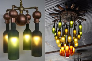 Домашний креатив. Что это - старая бутылка или новая супер-люстра?