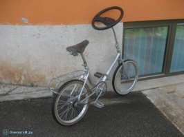 Вспомнил про скрещивание руля с двухколесными.