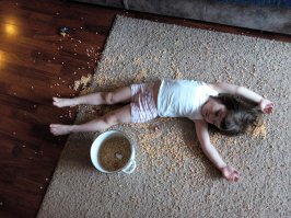 Горох на ковре с высоким ворсом- смотрится красиво.