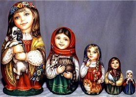 Как делают русских матрешек