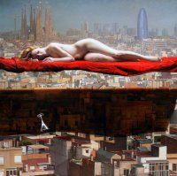 Техника  без спорно хороша! Нужно много работать, что бы добиться такого результата или мастерства. Этим картинам не хватает богатого сюжета, на мой взгляд, если бы был интересный сюжет- то было бы великолепно! А так смотреть каждый день на гигантское медовое лицо не интересно( в случае если его купят и повесят в гостинной)
Например вот так. Художник Modesto Trigo.