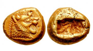 Ну да... Чем дальше в лес, тем толще партизаны...
Ой, ещё одна самая старая монета. Ой, и ещё одна. И ещё...
И это ещё мне лень вдаваться в глубь вопроса. Но, чсх, везде эти монеты называются статирами, без всякой трети. Очевидно, эти эксперты с теми не договорились, как Паниковский с остальными детьми лейтенанта Шмидта.