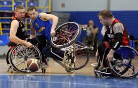 А, сейчас, эти- крылья барса (баскетболл на колясках-третье место)