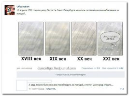 Бессмысленно наблюдать за погодой, ведь: "Природой здесь нам суждено в Европу прорубить окно" :)